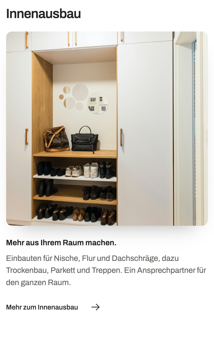 Musterholz Leistung Innenausbau