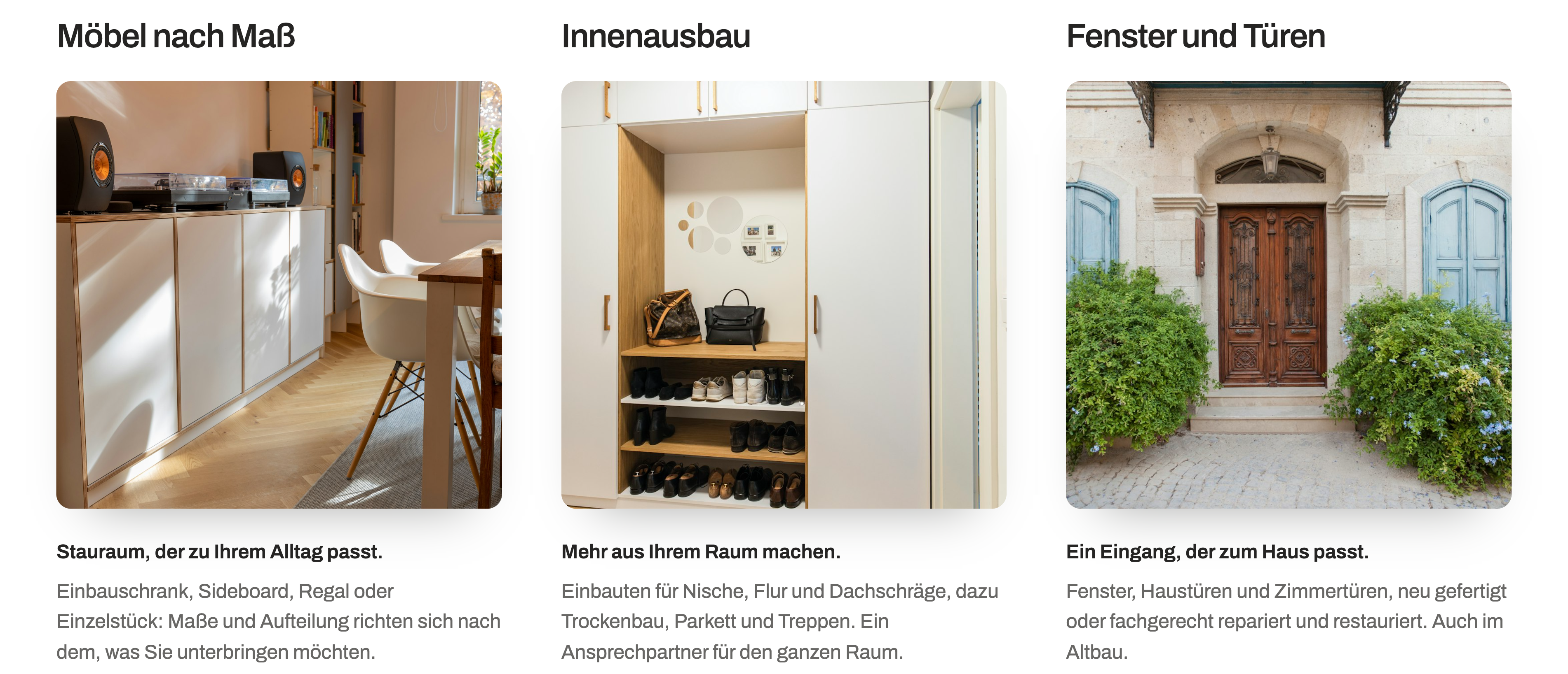 Musterholz Leistungsübersicht